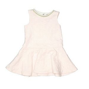 Lili Gaufrette Pink Heart Embossed Drop Waist Snap Back Size 2 Dress EUC